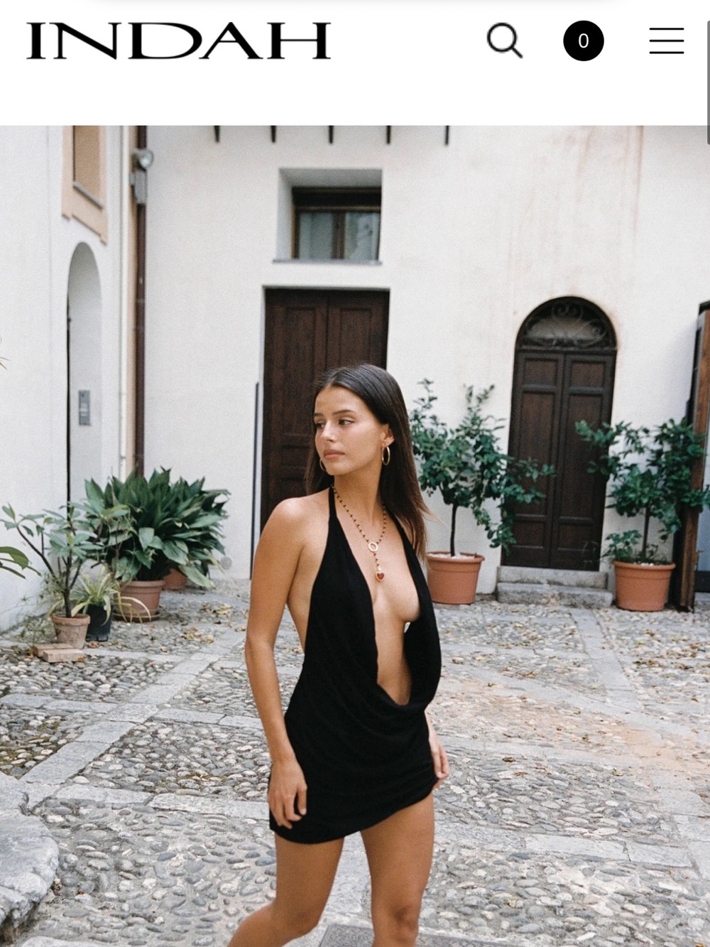 INDAH RAFAELA COWL NECK MINI DRESS
{$160} BLACK HALTER TIE NECK VISCOSE SMALL - Picture 7 of 8
